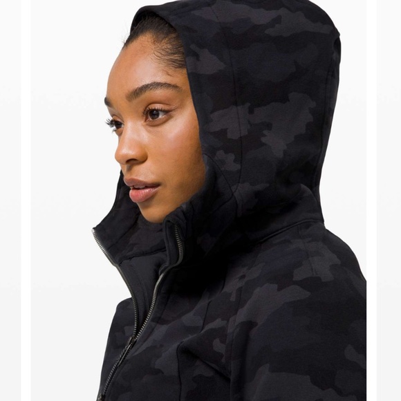Lululemon Scuba Hoodie Heritage 365 Camo Deep Coal Multi Size 4 Grey Black - Picture 4 of 7